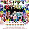 DANDY's World Theme Birthday Disposable Tableware Plate Banner Backdrop Cups Napkins Party Decor Balloon Cake Topper Gifts Props
