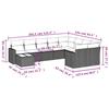 VidaXL Salon de Jardin avec Coussins 10 pcs, Canapés de Terrasse, Ensemble de Meubles de Patio, Mobilier d'Extérieur, Gris 3251797