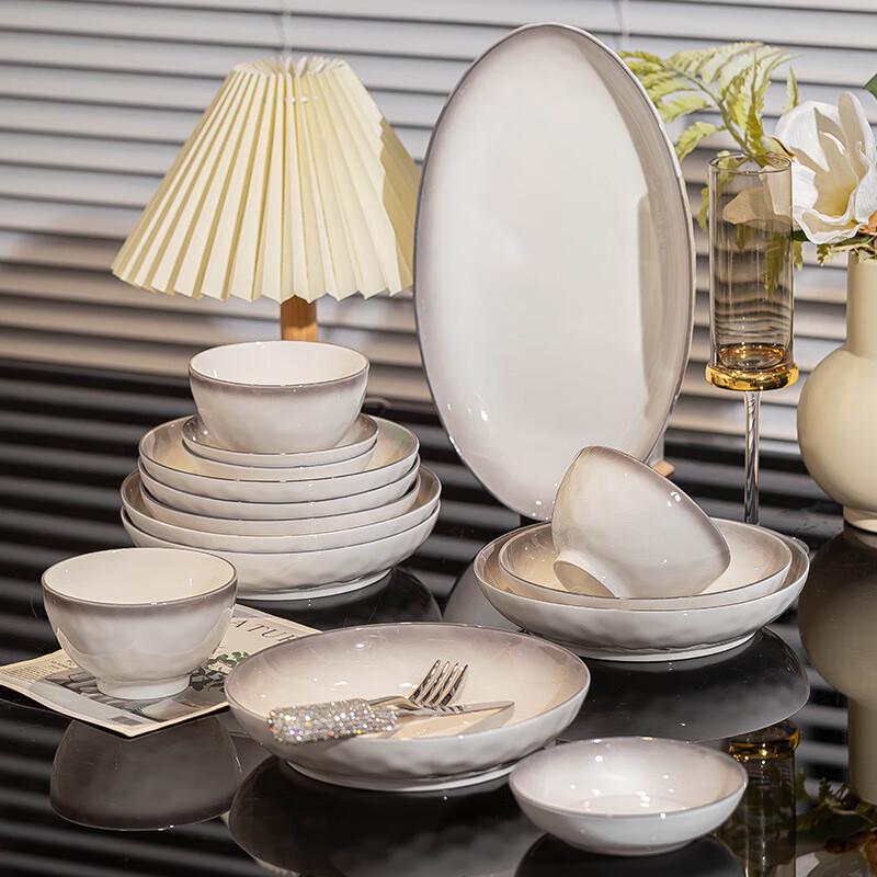 Service de table en céramique Wuhe Nordic Dégradé Gris