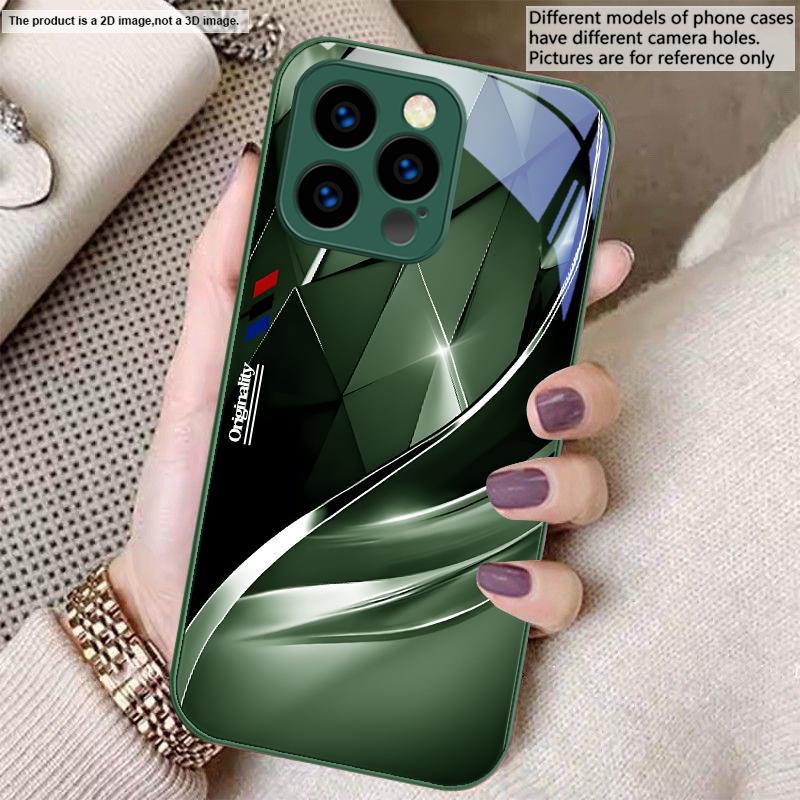 Abstract Art Triangle For iPhone 17 Air 16 E 15 14 13 Plus 12 mini 17 Pro Max 11Pro XR Xs X 7 8 11 Tempered Glass Phone Case