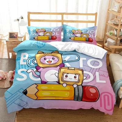 3D Print Lanky-Box Foxy Boxy Bedding Set Double Twin King Duvet Cover Comforter Pillowcase Boys Girls Adults Bedroom