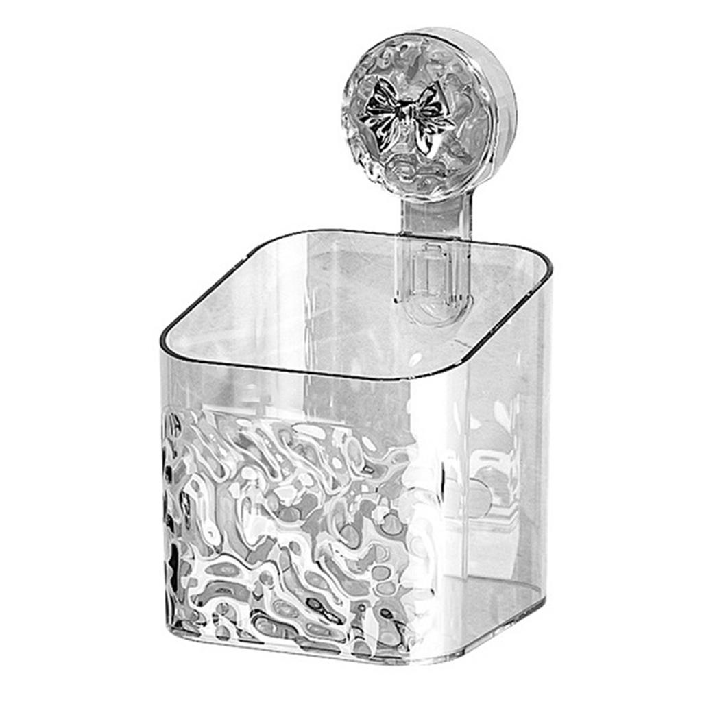Suction Cup Storage Box Glacier Pattern Punch-Free Hanging Basket Multifunctional Toiletries Shelves For Bathroom Home