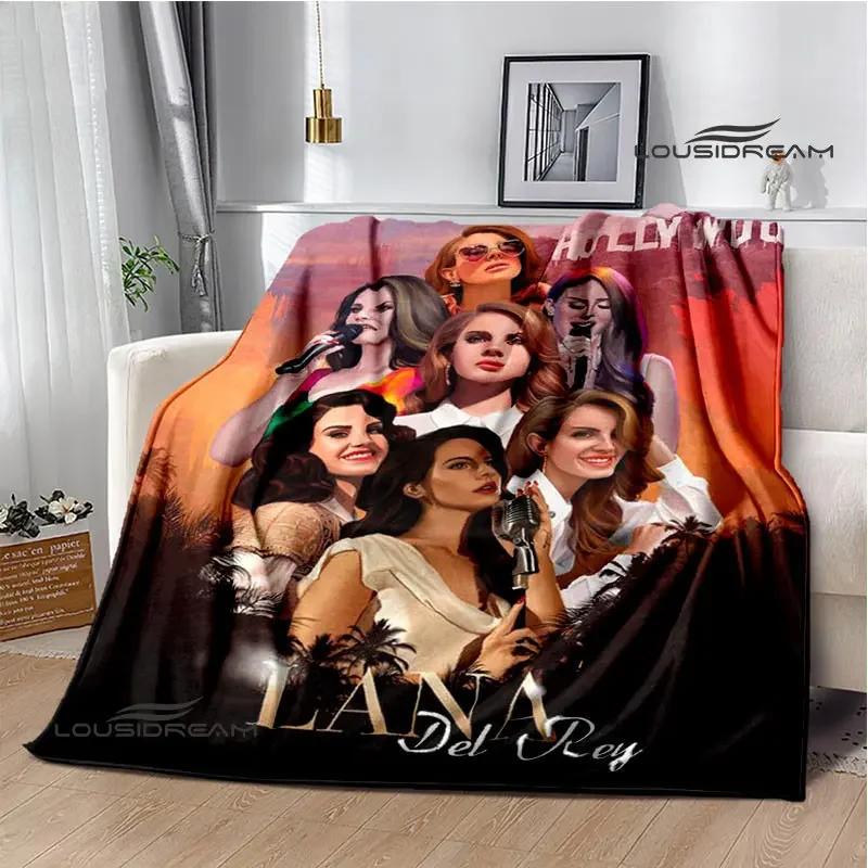 Coperta Stampa Retrò Lana Del Rey Coperta Calda alla Moda Coperta con Bordo a T Coperta per Casa e Viaggio Biancheria da Letto Regalo di Compleanno