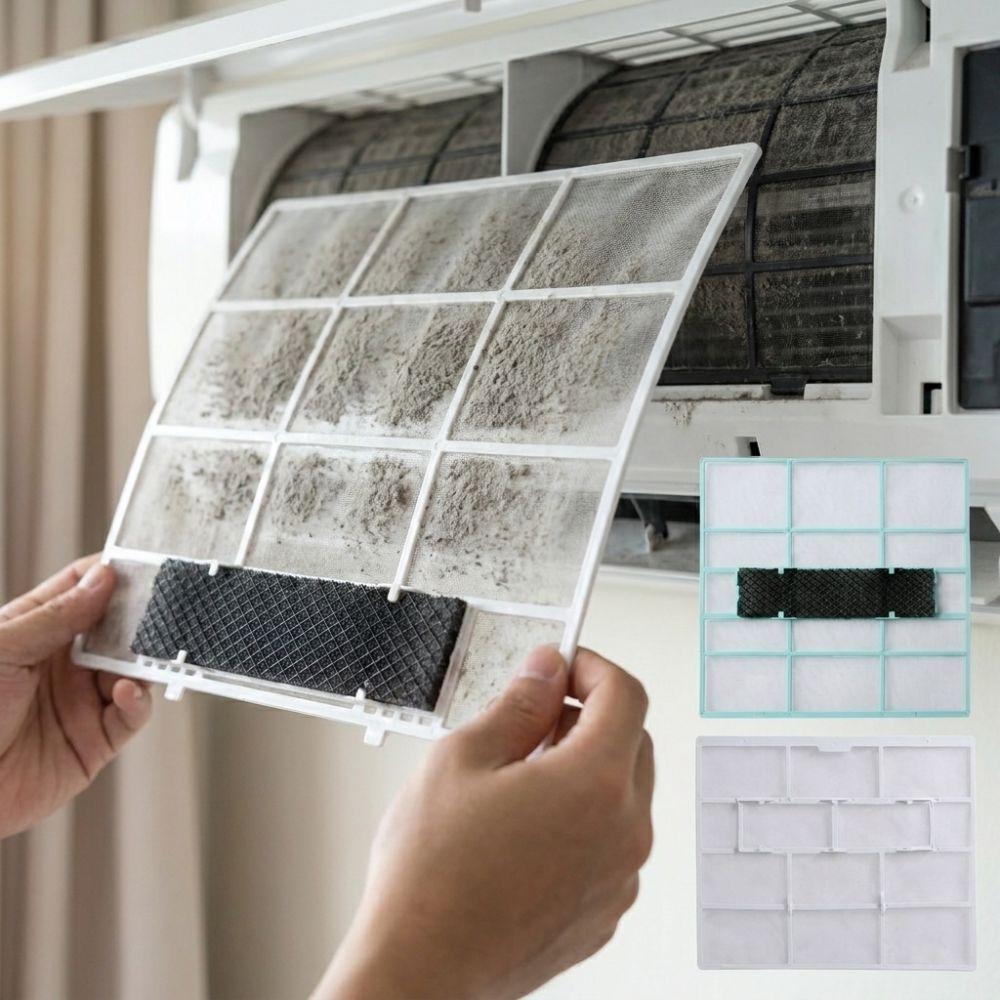 High Density AC Anti-Dust Filter Net Antibacterial Outlet Air Vent Cleaning Filter Living Room