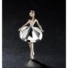 Cute Fashion Brooches Ballet Girl Dancer Crystal Brooches Cute Pin Cartoon Beautiful Princess Ballerina Jewelry Temperament Gift