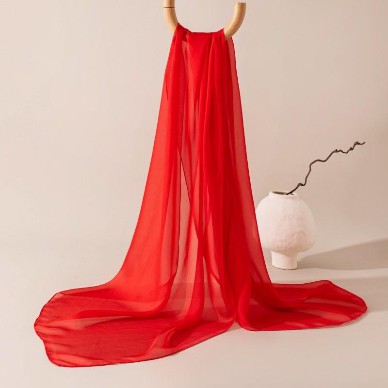 Long Silk Scarf Women Hand-painted Thin Shawl Versatile Elegant Fashion Accessory