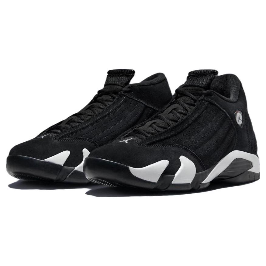 Air Jordan 14 Retro Schwarz Weiß Herren Sneaker University-Rot 487471-016