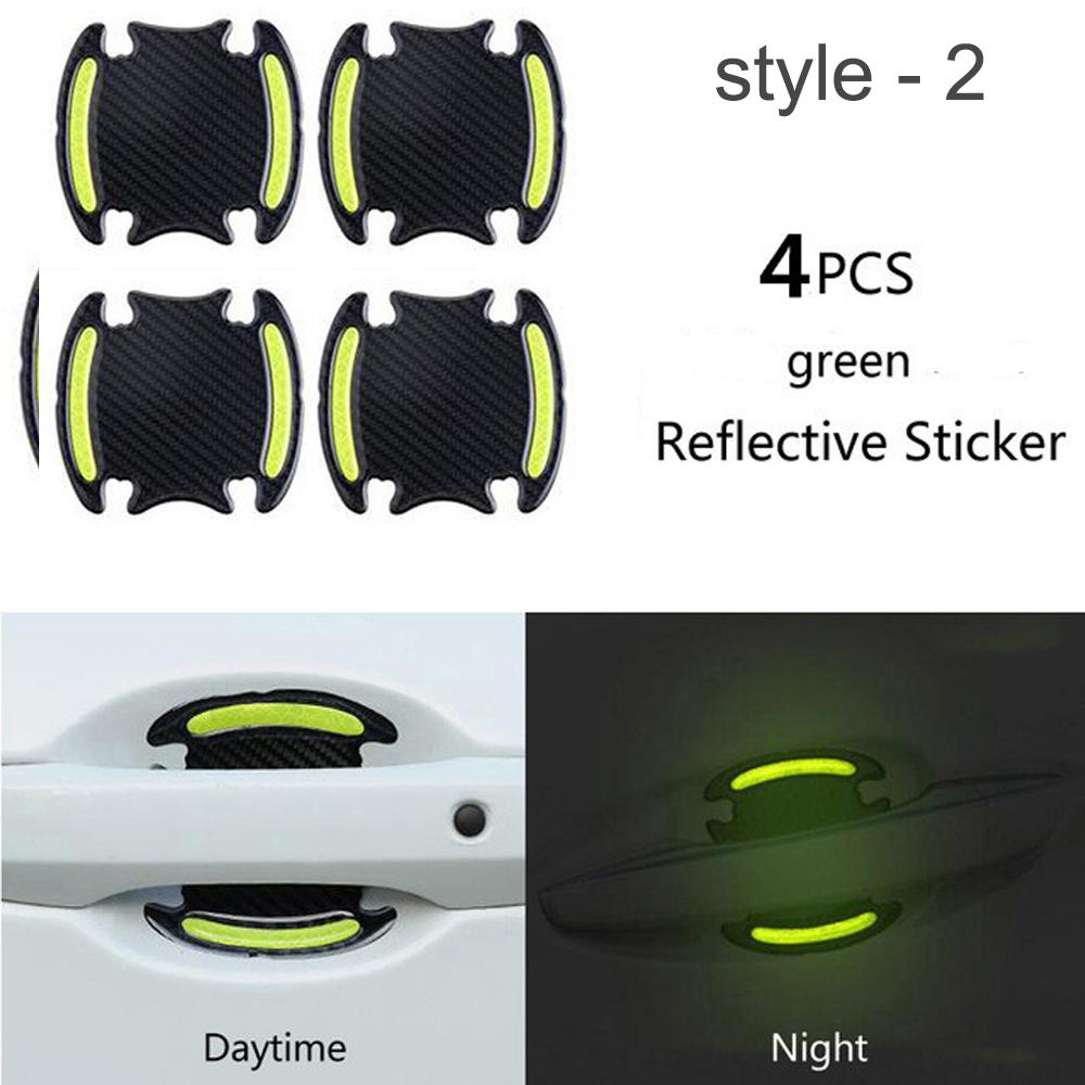 Universal-Carbon Faser Auto Tür Griff Farbe Scratch Protector Aufkleber Abdeckung Schutz Schutz Film Auto Sicherheit Reflektierende