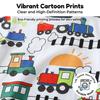 Summer New Product: Boys' Short-Sleeve T-Shirt With Cartoon Train Print Pullover Casual Round-Neck Top For Young Children
