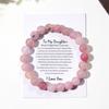 Mother's Day Card Bracelet Colored Natural Stone Crystal Beaded Elastic Bracelet Free Mom Bracelet