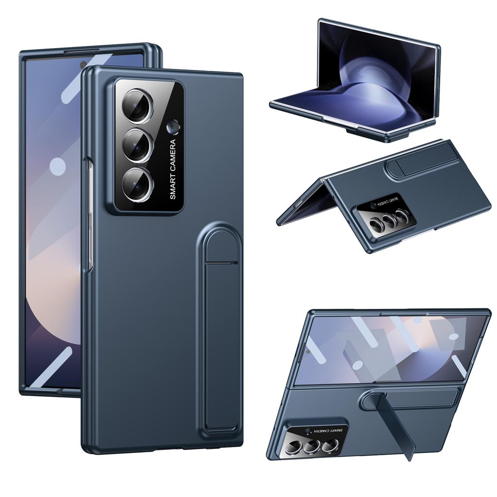 Lens Protection Bracket Case For Samsung Galaxy Z Fold 7 6 5 4 Stand Cover With Glass Screen Protector Ultra Thin