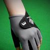 Men's Pink Fingerless Billiards Glove - Non-slip, Breathable, Stylish Three-finger Design, Blue Model