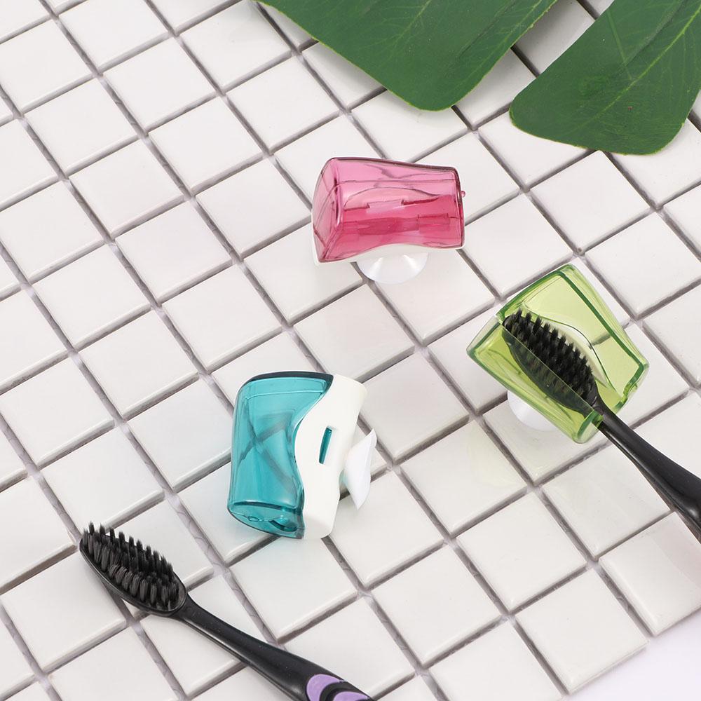 Home Dustproof Stand Wall Mount Toothbrush Holder Toothbrush Cover Bathroom Supplies Storage Rack