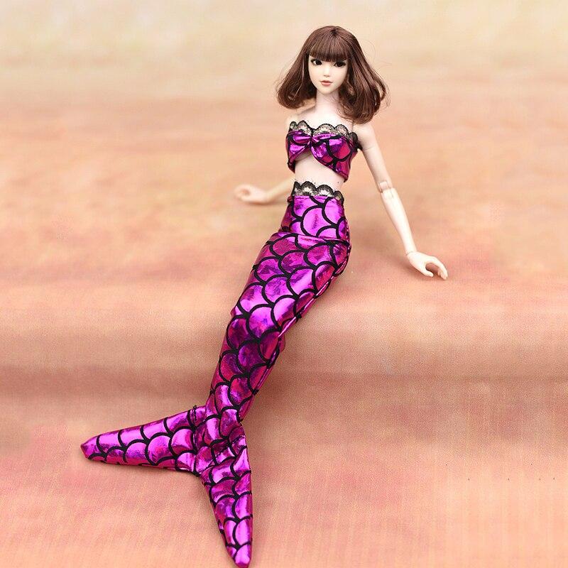 Příslušenství pro panenky Dětská hračka Oblečení mořské panenky pro panenku Barbie Originální ocasní podprsenka + Oblečení pro panenku pro 1/6 DIY panenky Barbie