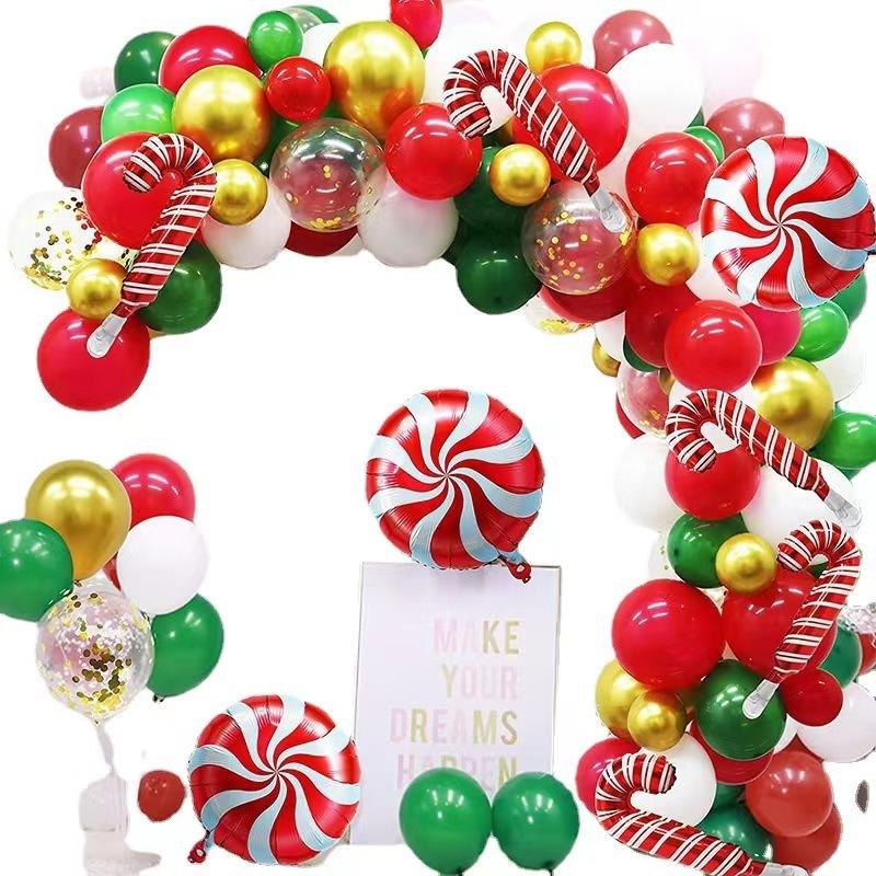Christmas Balloon Set Shopping Mall Store Campus Holiday Party Wreath Atmosphere Decoration Props
