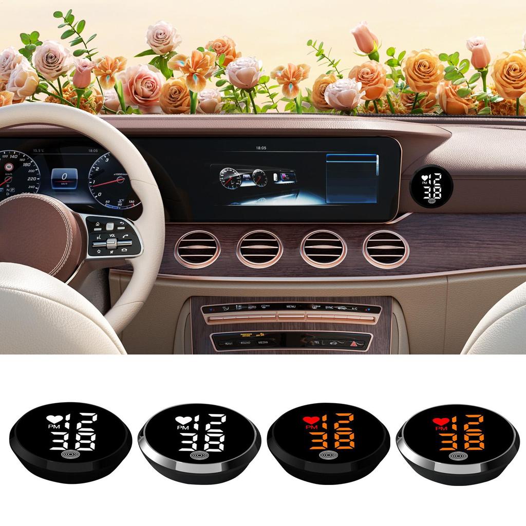 Mini Car Digital Clocks Car Dashboard Stick On Small LED Time Display Watch Automotive Adhesive Digital Clocks