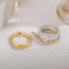 Chic Punk Chain Ring 18K Gold Silver Elegant Tassel Metal Rings Zircon Hip Hop Jewelry for Party Daily Wear