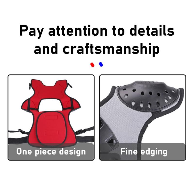 Unisex Child Motorcycle Protective Chest Vest with Shock Absorbing Shell for Safety Biking and Skateboarding Adventures