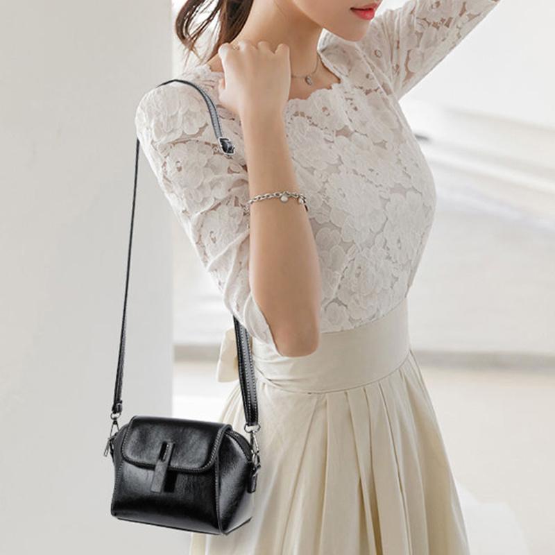 Geantă mică din piele PU pentru femei, geantă de umăr, geantă crossbody, culoare solidă, designer de lux, la modă