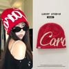 American Street Letter Jacquard Double-sided Knitted Hat Women's Hip-hop Skateboard Style Ear Protectors Autumn and Winter Cold Hat Men's and Women's