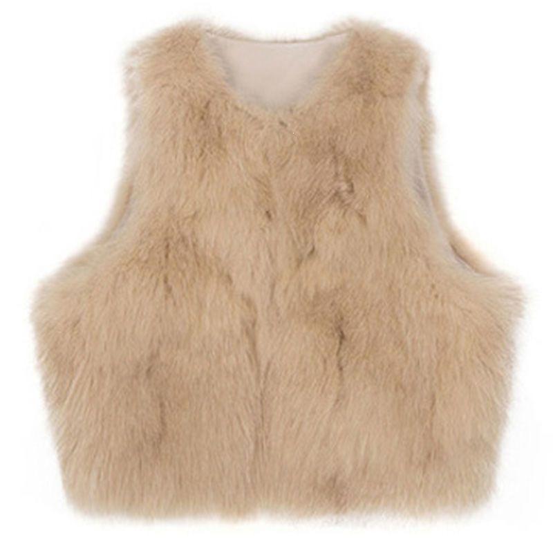 Mao Mao Vest Imitation Fur Vest Women's Short Korean Version Autumn and Winter New Imitation Fox Fur Imitation Tuscan Vest