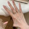 Anillo Liso de Diamantes Para Mujer, Con un Diseño de Lujo Ligero y Nicho, Anillo Versátil para el Dedo Índice, Sensación de Alta Gama, Exquisita Abertura de Anillo Ajustable