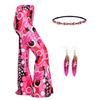 Bold Color Hippie Costume 5 Piece Set Fashion Hair Decoration Fringe Vest Pants Bandana For 1970s Themed Celebrations