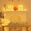 LED Happy Birthday Letter String Lights with Love Heart Props for Romantic Atmosphere and Event Decor