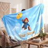 Paddington Personalized Flannel Blanket, Custom Printed Text Name, Warm Soft Blanket For Couch Bed