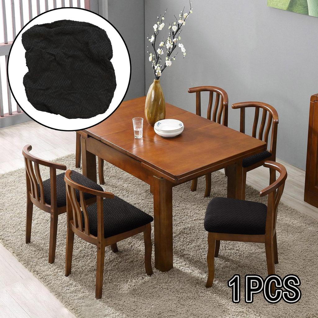Jacquard Cushion Slipcovers Protectors,Washable Polyester Dining Chair Covers for Wedding