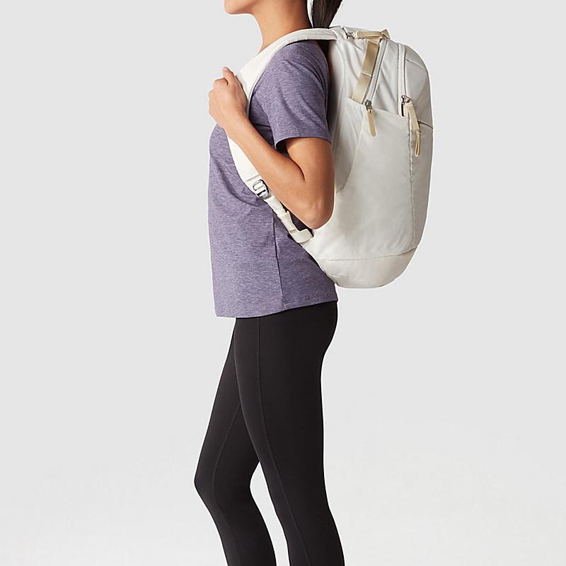 The North Face 20L Casual Sports Large Capacity Backpack Women Backpack White NF0A81C1-IYI