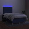 Maison Exclusive - Sommier à lattes de lit et matelas et LED Bleu 120x200 cm Tissu