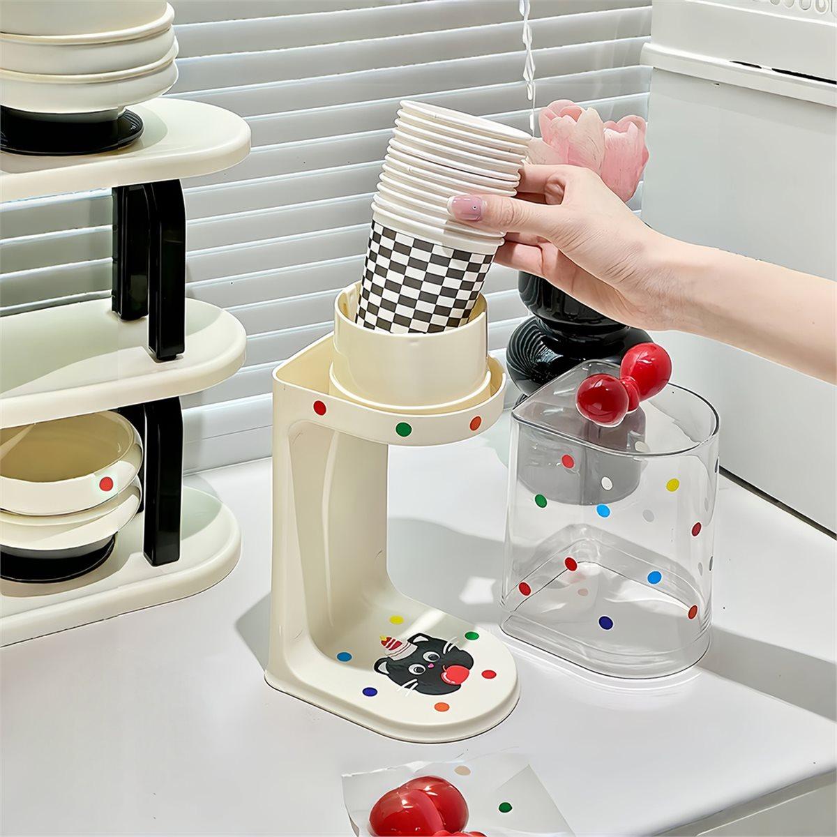 

Water Cup Dispenser,Water Dispenser Disposable Cup Holder Rack Flat Bottom Cups, Pull Type Paper Water Cup Dispenser B China Mainland
