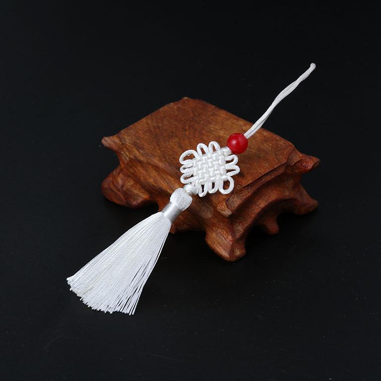 Mini Chinese Knot 7-Strand Braided Tassel Bookmark Pendant