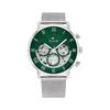 Tommy Hilfiger Men's Watch Green Dial Stainless Steel Band 1710567