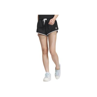 Originals Shorts mit Schnürung, Logo-Stickerei, Kordelzug, elastische Taille, gerade, normale Passform, Shorts für Damen, Unterteile Schwarz IU1292