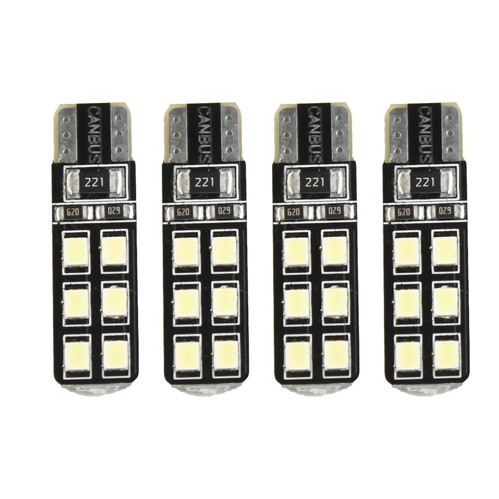 Car LED Lights Auto 4Pcs 6000K White Error Free Eyebrow DC12V Lamp Bulbs