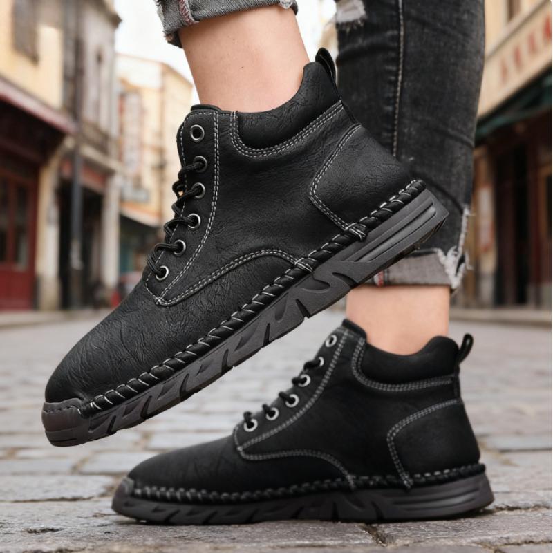New Arrival Men's Retro Leather Hiking Boots Outdoor Adventure Shoe Anti-Skid Breathable Casual Boots Must Have Stylish Footwear