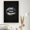Modern Golden Lips Dollar Money Poster Print Wall Art Luxury Art Canvas Painting Abstract Pictures for Living Room Home Decor No Frame