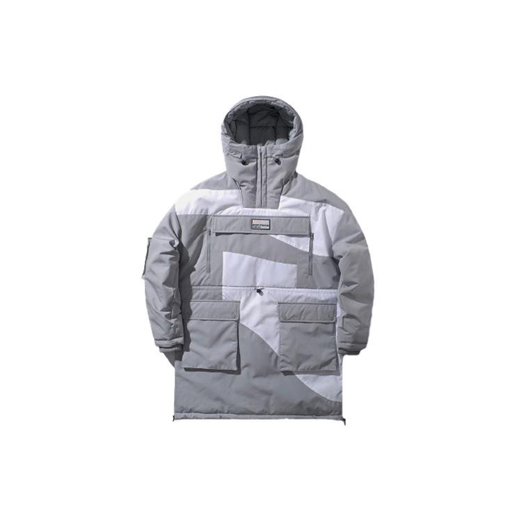 Li Ning Puffer Jackets Men s Snow Gray Hooded Thickened AFMP029-1 S