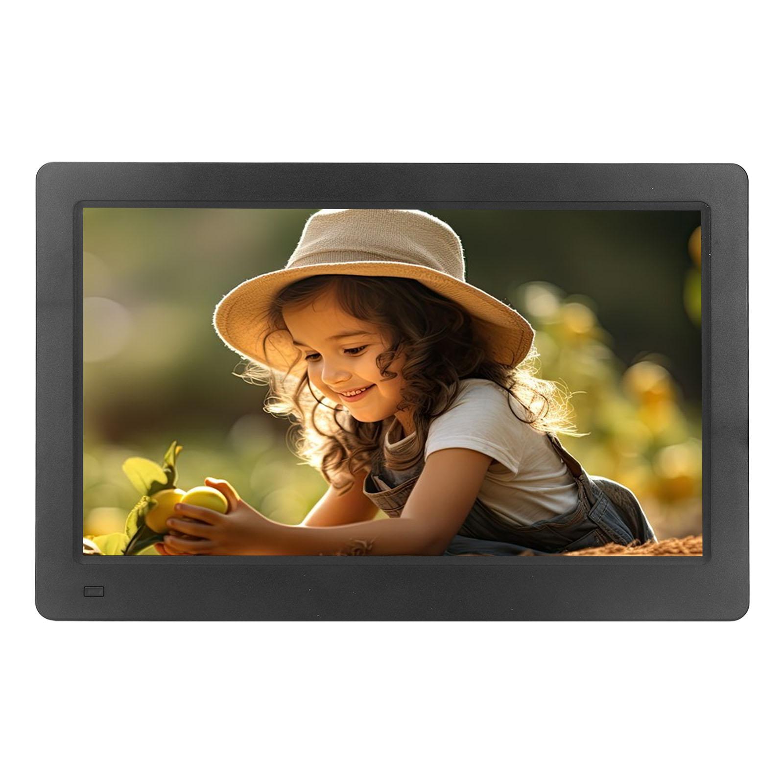 

Цифровая фоторамка 11,4-дюймовый IPS HD ЖК-дисплей 16:9 Пульт дистанционного управления Календарь Часы Будильник Цифровой EU Plug