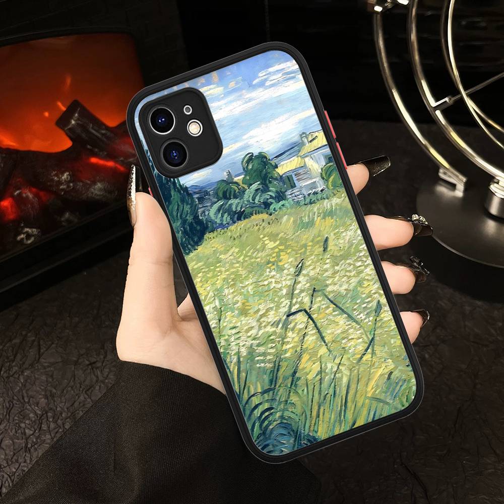 Van Gogh Ölgemälde Handyhülle Für IPhone 16e 16 15 14 13 12 11 Pro Max X XS Max Plus Matt Klar