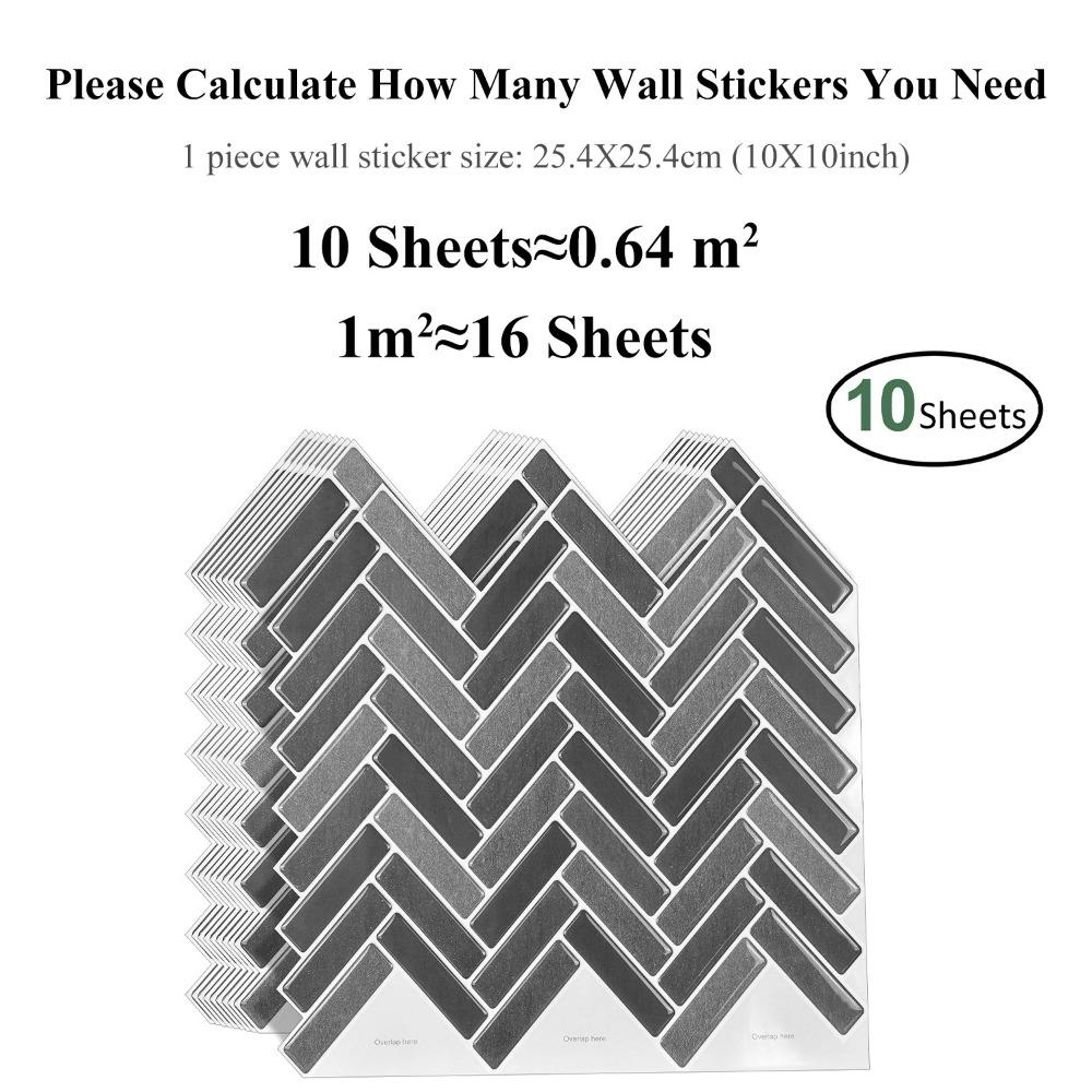 Azulejo Adhesivo Peel and Stick para Salpicadero Impermeable para Pared Azulejo Adhesivo para Cocina Baño