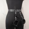 Women Leather Handcuffs Sex Bondage Wrist Cuffs Behind  Kit Adjustable Waist Strap Adult SM Game Erotic Sex Toy for Couples
