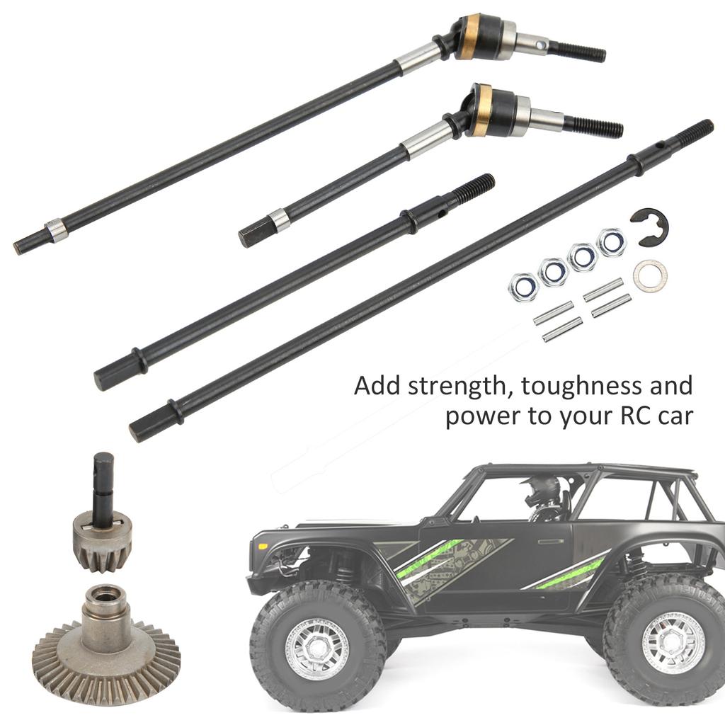 RC Front Rear Drive Shaft Axle with 38T and 13T Gear Set for Axial Wraith RR10/90018