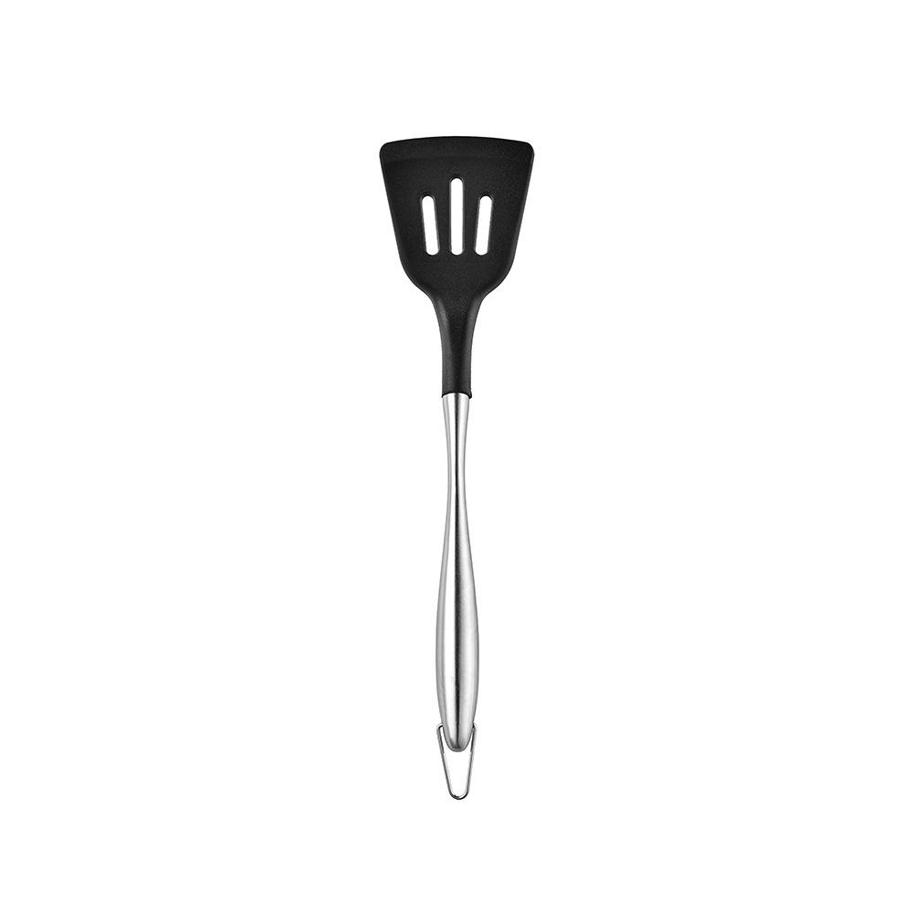 12-Piece Stainless Steel & Silicone Kitchen Utensil Set with Storage Bucket: Spatula, Spoon, Whisk Set