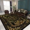 Retro Black Carpets for Living Room Washable Kitchen floor carpet Classical Large Rug Non-slip Parlor Bath mat Decoration Home