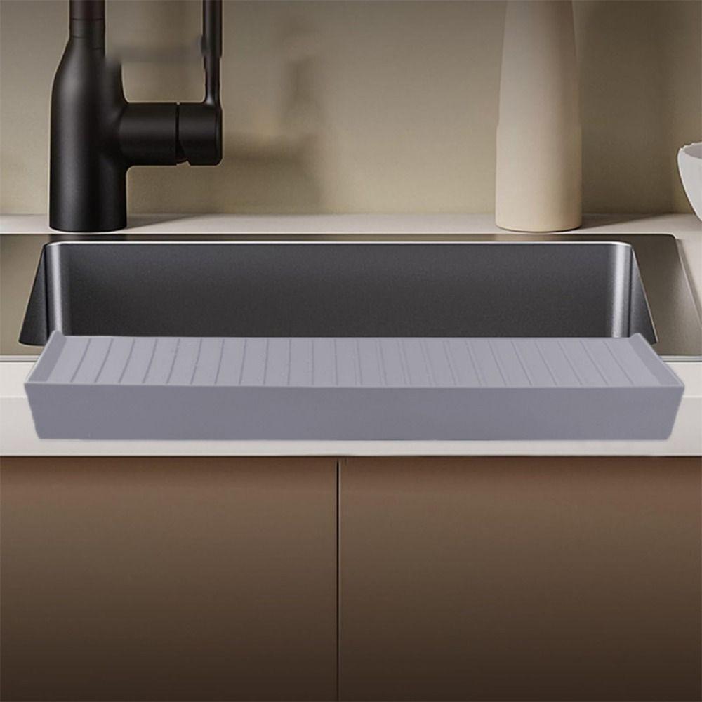 Splash-proof Faucet Splash Guard Drainable Sink Edge Protector  Countertop