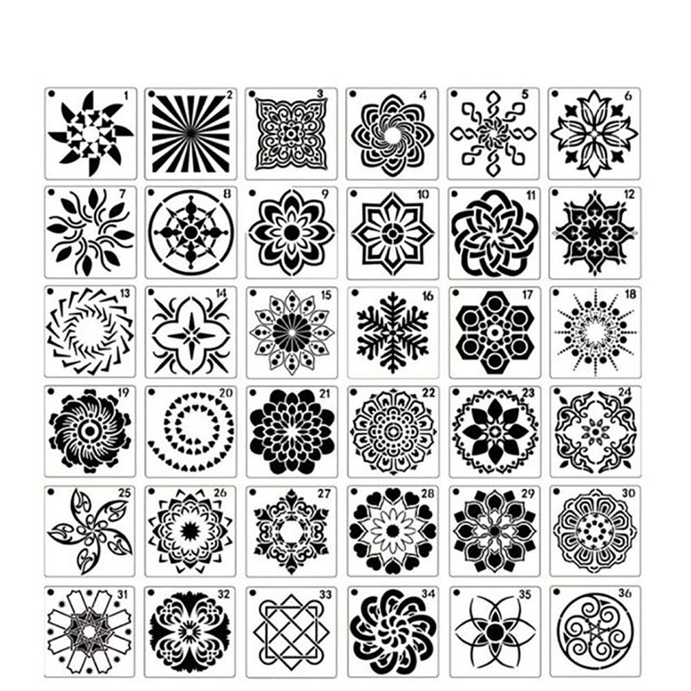 Craft Card Making Painting Template Painting Stencils Hollow Drawing Tool Mandala Pattern