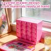16 Grid Diamond Painting Art Bead Box With Snap-On Lid, Portable Bead Organizer Container Plastic Storage Box, Diamond Art Tool